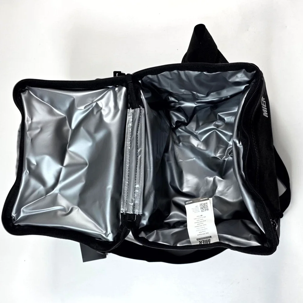 MIER Lunch Bag Black Dual Compartment Insulated Tactical Meal Prep Box Travel